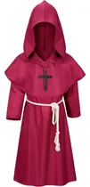 Comprar Disfraz De Monje Renacentista Medieval Para Niños, Capa De M