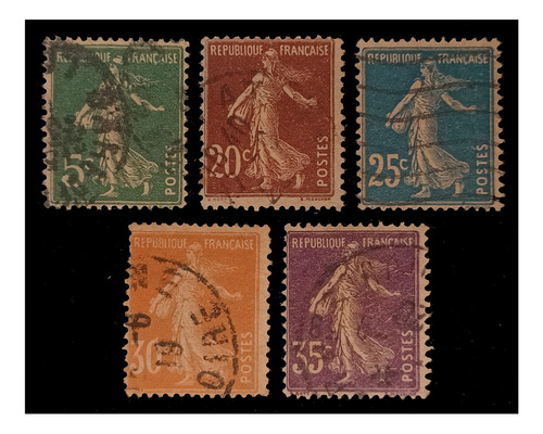 Francia Ordinarios 1907 Papel Gc Us. Yv. 137 Y Otros