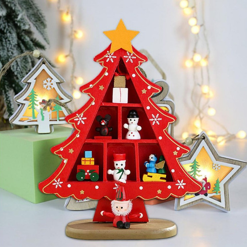 Árbol De Navidad De Madera De Mesa Exquisito Mini