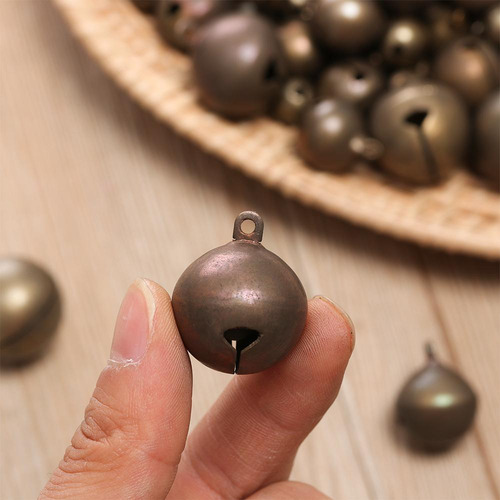 Pulsera Retro De Bronce Con Campanillas Pequeñas Y Cascabele