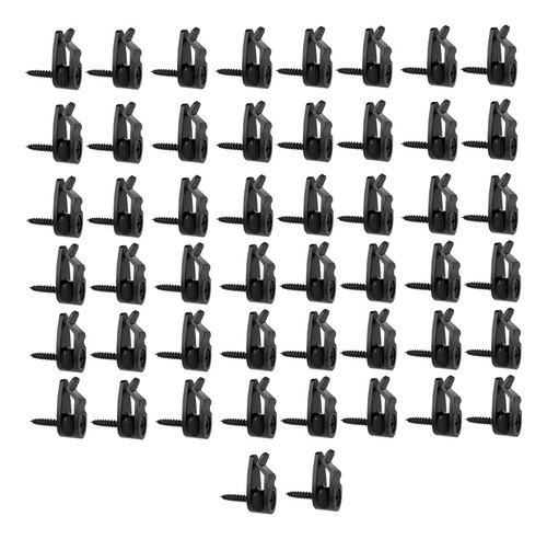 50 Piezas De Ganchos Para Colgar Luces De Cadena Negro