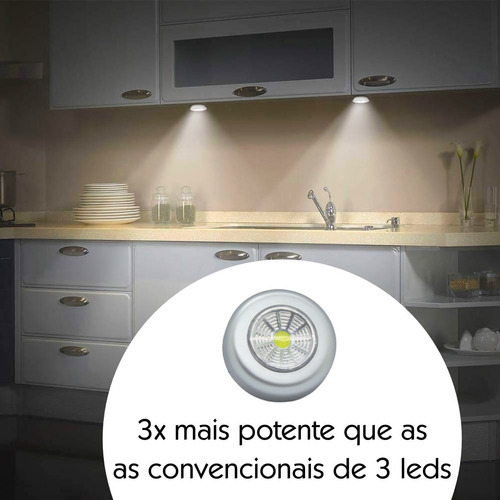 8x Spot Led Cob Cola Armário Guarda Roupa Cama Móvel C/