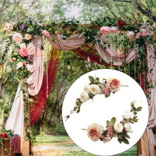 Flor Decorativa Swag Garland Swag Decorativo Floral 40cm