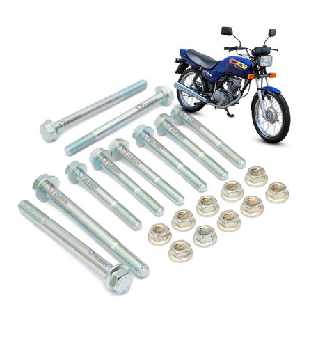 Clown Kit Parafusos 8.8 Fixação Motor Cg125 Titan 94-99 A8d