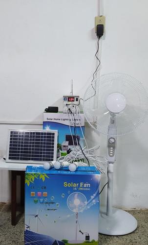 Ventilador De 16 Pulgadas Con Panel Solar