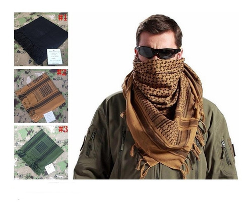 Imagen 1 de 4 de Shemagh Tactico Militar 100 % Algodon - Importado Colores