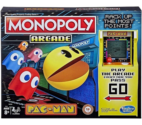 Monopoly Arcade Pacman Pac Man E7030 Hasbro Original Edu Ful
