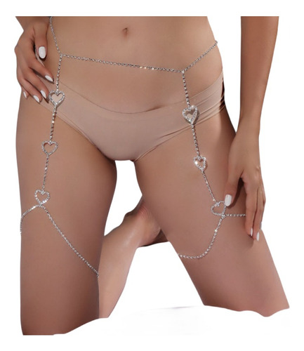 Collar Cadena Cintura Cuerpo Engastado Diamante 0018 Bikini
