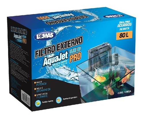 Filtro Externo Aquajet Slim Pro Delgado Acuario 80l Lomas