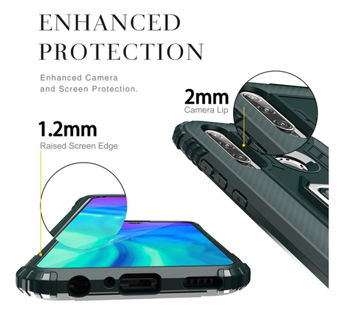 Sk Funda Protectora De Fibra De Carbono Verde Con Rotación De 3