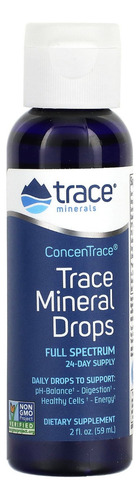 Concentrado mineral dietético Trace Minerals 59 ml, sabor sem sabor