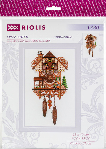 Riolis Ruso Reloj Kit Punto Cruz   Hilo Colores