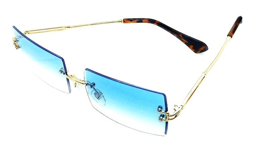 Nueva Llegada De Moda De Gafas De Sol Rectangulares En Azul 
