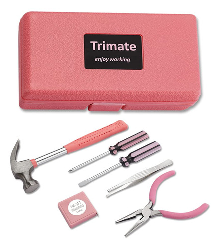 Trimate, Juego De Herramientas Rosadas, Incluye: Martillo, J