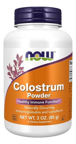 Now Colostrum En Polvo 85g Inmunoglobulinas Y Lactoferrin