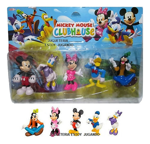 Mickey Set X 5 Muñecos Minnie Donald Goofy Completo Oferta