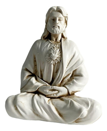 Jesus Sentado Figura Estátua Escultura De Resina Para
