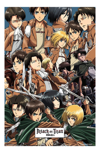 Attack On Titancollage Wall Poster, 14.725 In X 22.375 ...