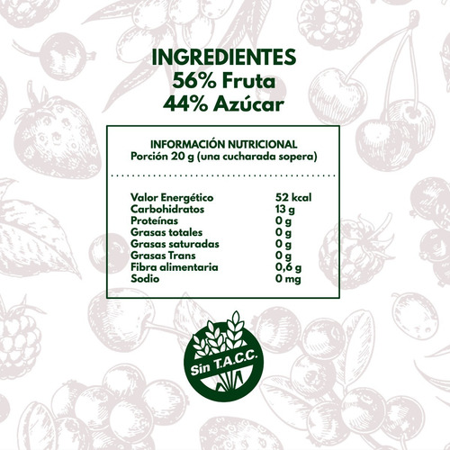 Dulce Masseube De Arándano 900 Gr Sin Tacc