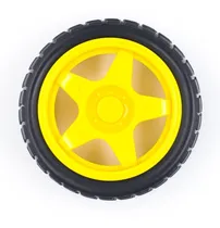 Comprar Rueda De Goma De 66 Mm Para Motor Arduino Robotica Premium