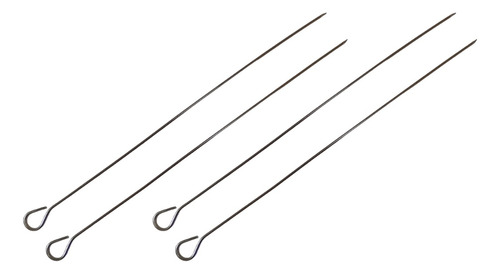 X4 Pinche Brochette Espada Parrilla Asado 40cm Acero Cromado