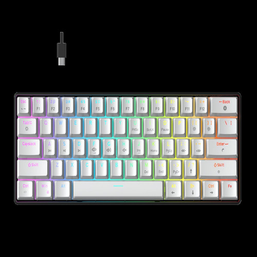 Teclado Gamer Force One Atlas 60% Rgb Switch Huano Red