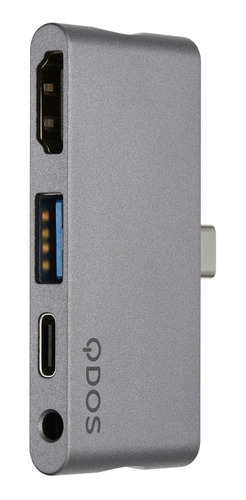 Qdos Adaptador Hub Nano 4-1 Para iPad Pro Hdmi 4k Pd 100w 
