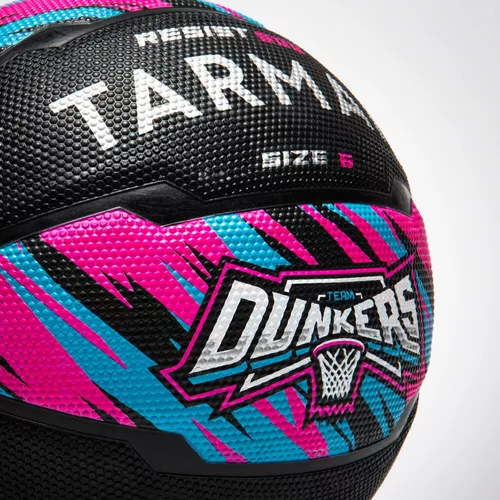 Bola Basquetebol Resist R500 T6 - Cor Rosa-turquesa