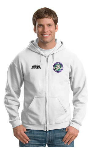 Sudadera Capucha Cierre Mighty Ducks Hockey Nhl Movie M. 01