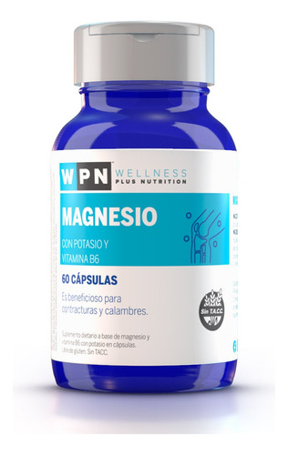 Wpn Magnesio | Cápsulas De Magnesio Con Potasio Y Vit. B6 Sabor Sin Sabor