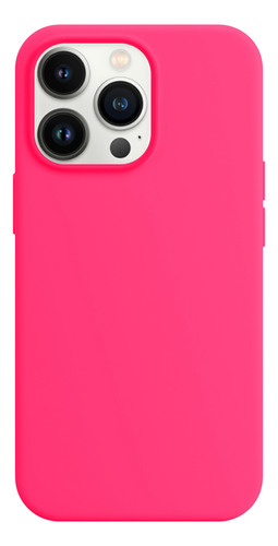 Capinha Compatível Com iPhone 13 Pro Max Interior Aveludado Cor Rosa Pink
