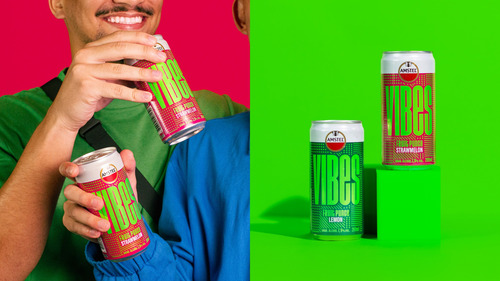 Amstel Vibes Fruit Punch Lemon - Pack 6 Com Unidades - Limão