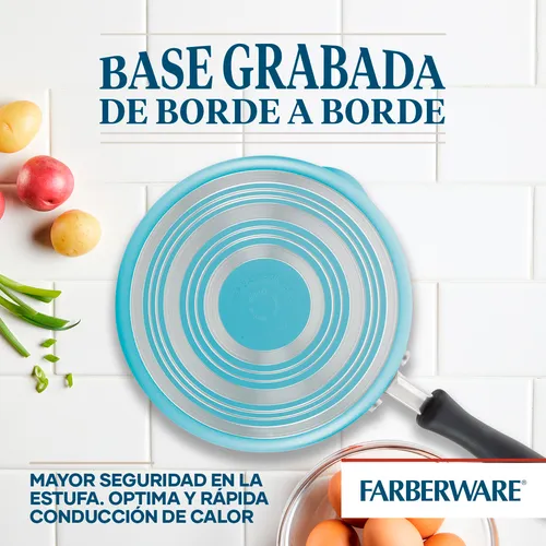 Farberware Easy Clean Batería Antiadherente 12p Azul