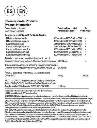 Immunotec, Probiótico, Probio 3+ Con Arándano Rojo, 30 U Sin Sabor