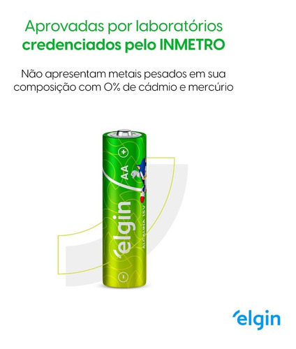 Cartela Com 4 Pilhas Aa Alcalina Energy Elgin