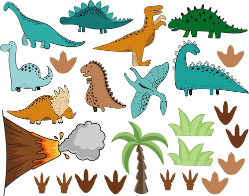 Vinilo Infantiles Dinosaurio Plancha B1 Wall Stickers