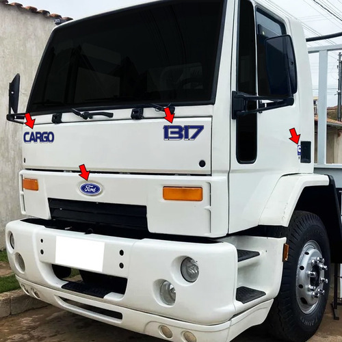 Imagem 2 de 5 de Adesivos Emblemas Cargo 1317 Caminhão Ford Modelo Original