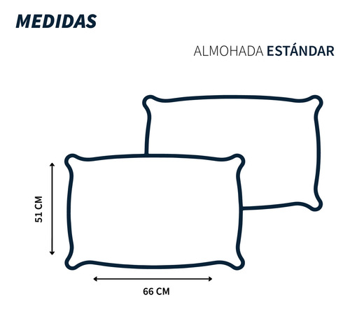Almohada Memory Foam Ajustable Pack 2 100% Algodón 51x66cm Color Blanco