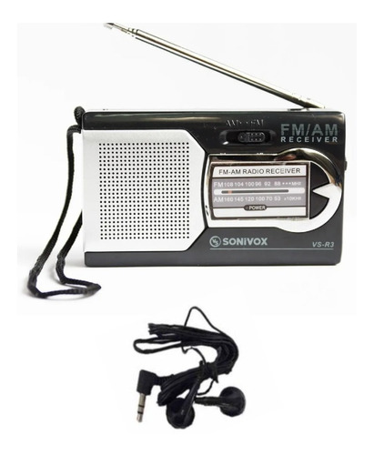 Radio Mini Portátil Slim  Altavoz Integrado Audífonos Am/ Fm