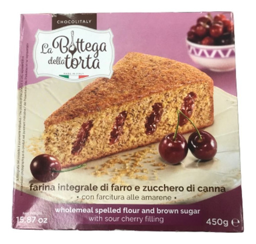 Chocolitaly Pan Dulce Integral Con Cereza 400 Gr