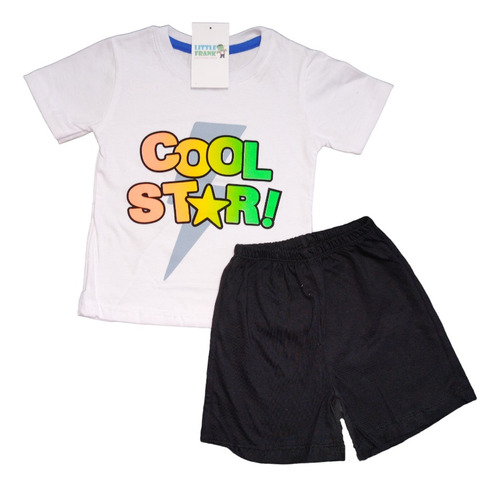 Conjunto Bebe Remera Short Varon Nena Cool Star Canchero