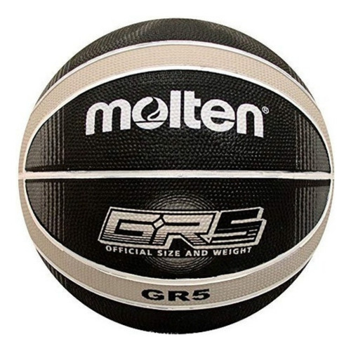 Pelota Basquet Molten Gr5x N5 Negro Gris Entrenamiento