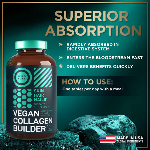 Tabletas Constructoras De Colágeno Vegano - Suplementos De