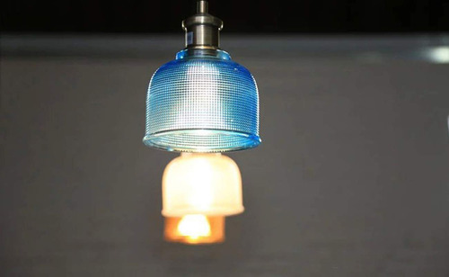 Lámpara Colgante Fsliving De Cristal Hecha A Mano, Enchufabl