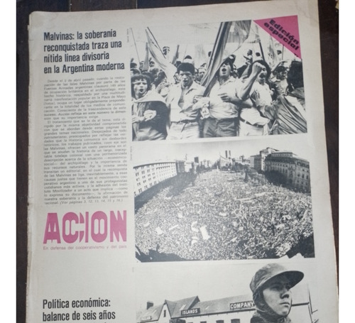 Diario * Accion * Guerra De Malvinas - Año 1982 - Unico