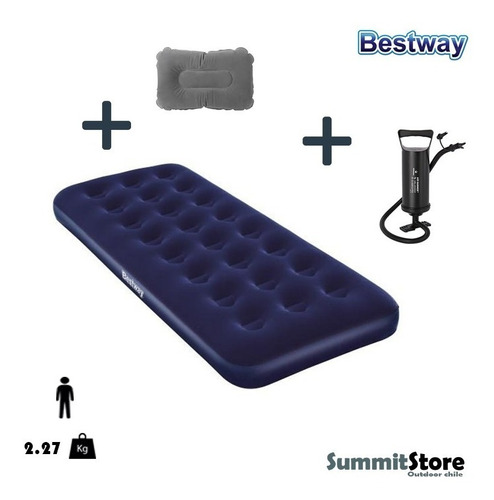 Colchón Bestway 1 Plaza+ Almohada + Inflador / Summitstore