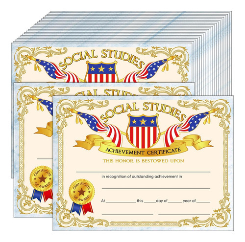 Motipuns 60 Pcs Studiment Performance Certificate 85 X