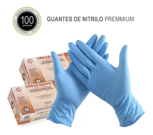 Imagen 2 de 6 de Guantes De Nitrilo Combo 100 Unidades Certificados Anmat