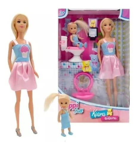 Muñeca Kiara Niñera Con Accesorios Poppi Doll Juguetes 
