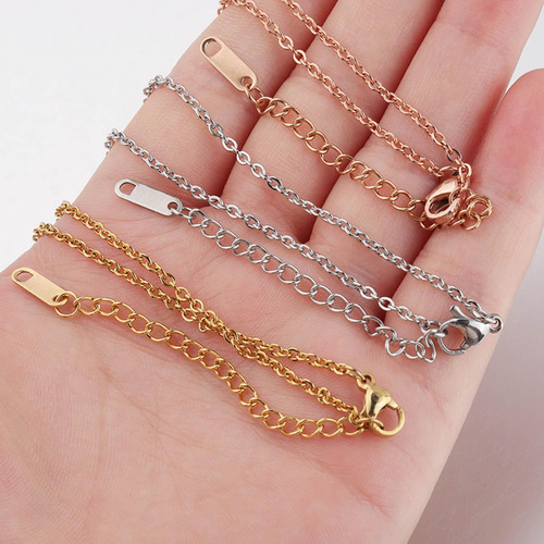 Collar Pulsera Extensor Cadena Acero Inoxidable Cadena Cuba